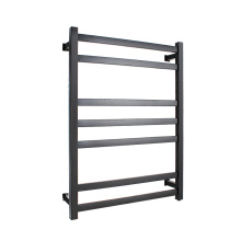 Black 304 stainless steel electric towel warmer heated towel rail in Powder coated